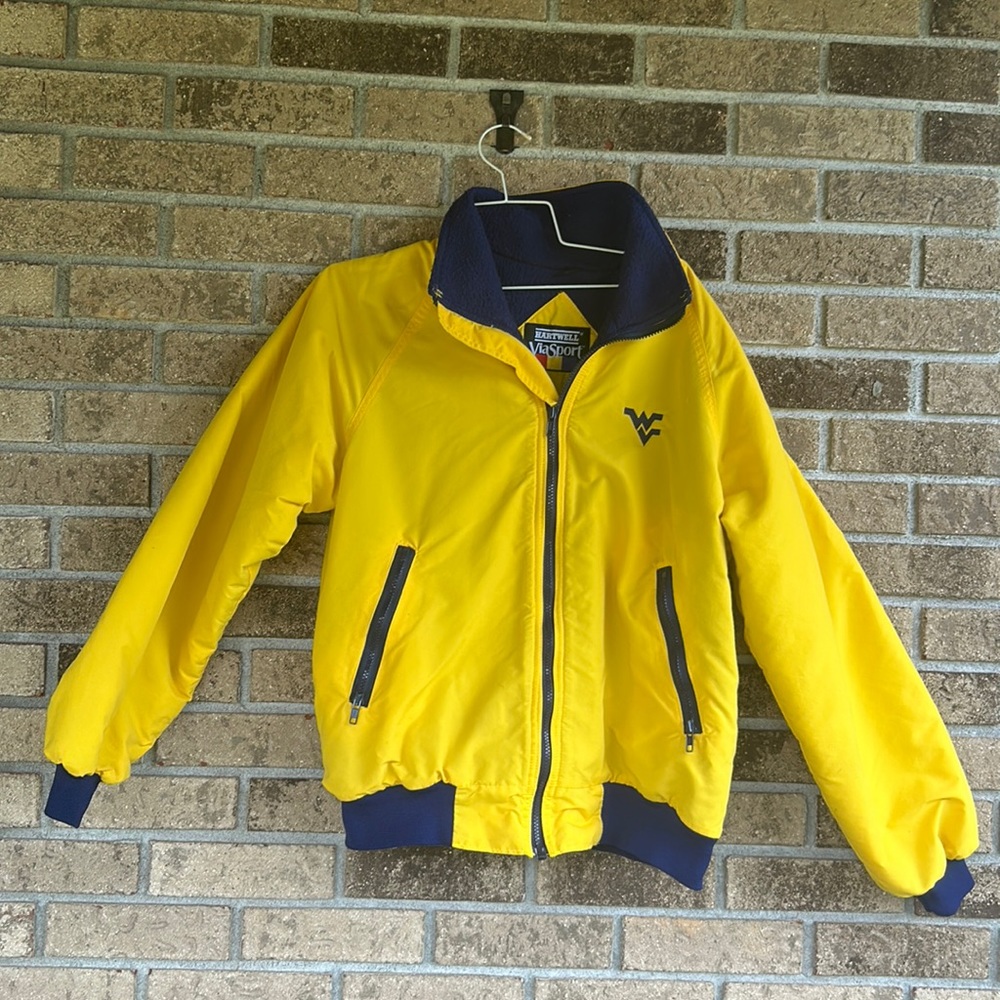 Vintage WV Polar Fleece lined zip up jacket. size medium in good vintage shape